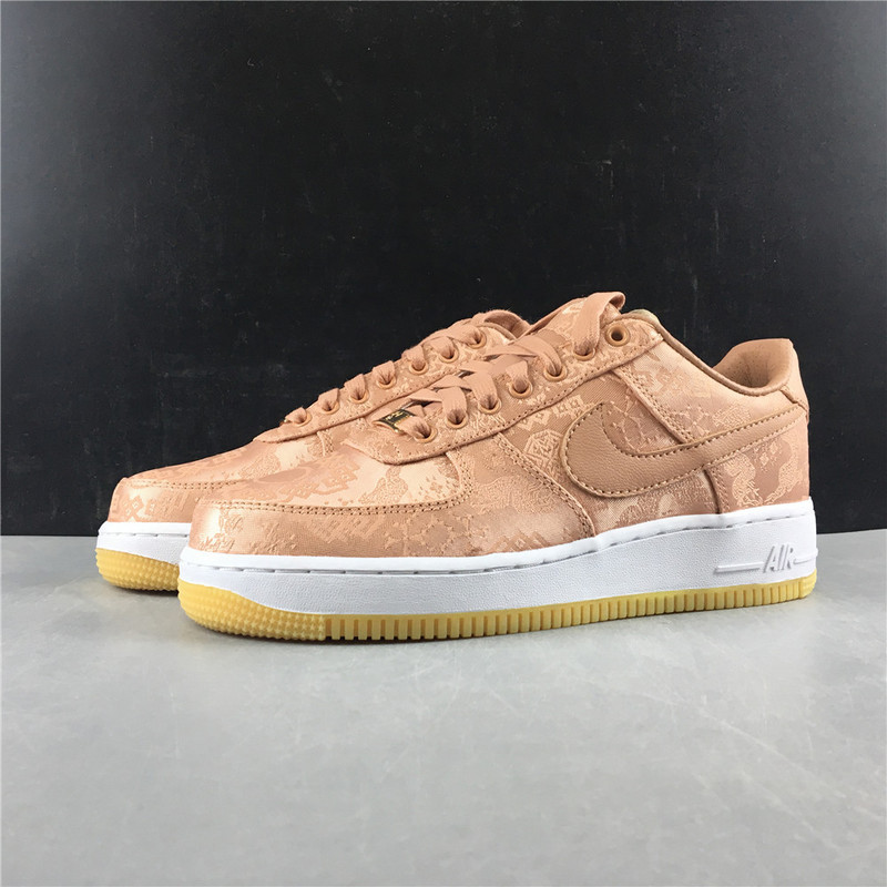 clot x nike air force 1 low rose gold cj5290-600