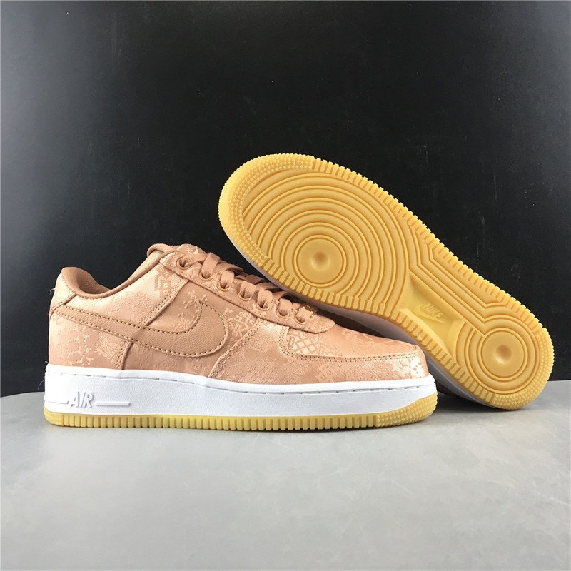 clot x nike air force 1 low rose gold cj5290-600