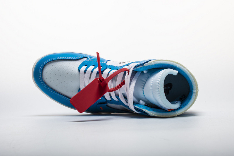 owt nike air jordan 1 unc blue aq0818-148