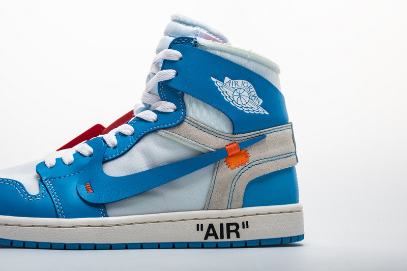 owt nike air jordan 1 unc blue aq0818-148