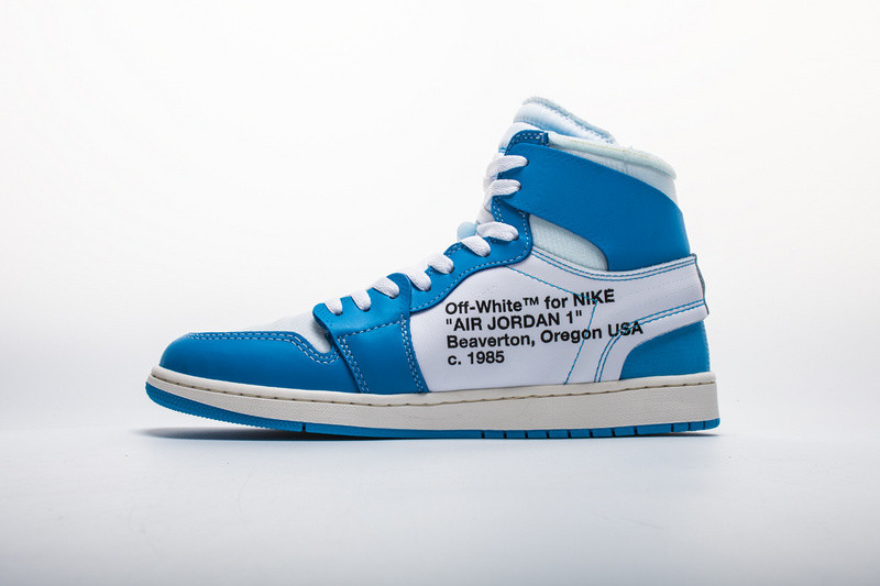 owt nike air jordan 1 unc blue aq0818-148