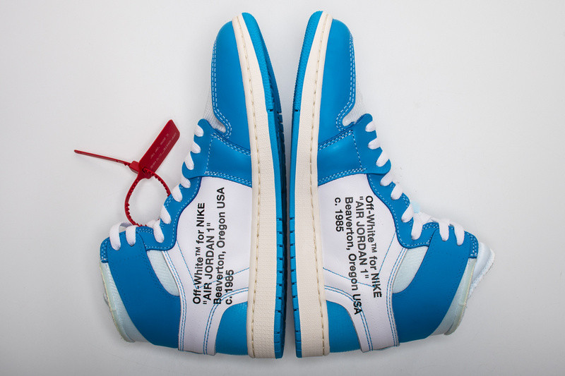 owt nike air jordan 1 unc blue aq0818-148