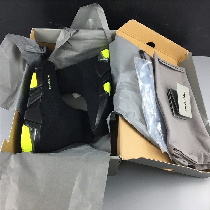 ba*len*cia*ga speed trainer sneakers with yellow botT0m