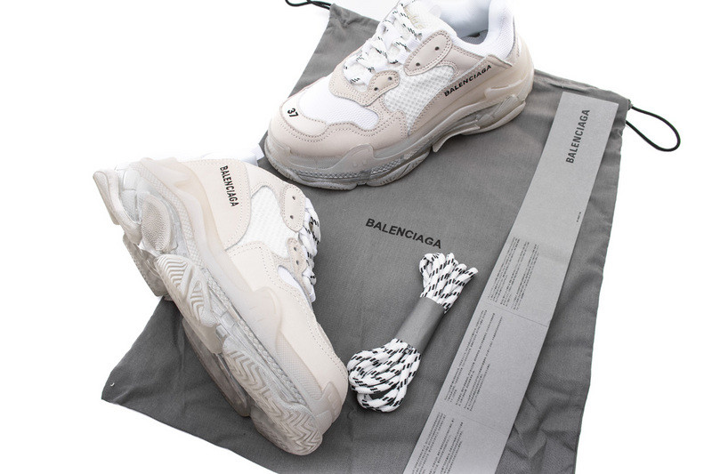 Ba*len*cia*ga triple s trainers clear sole trainer white 544351-w09e1-9000
