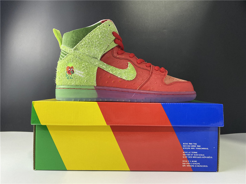 dunk sb nike sb dunk high “strawberry cough cw7093-600