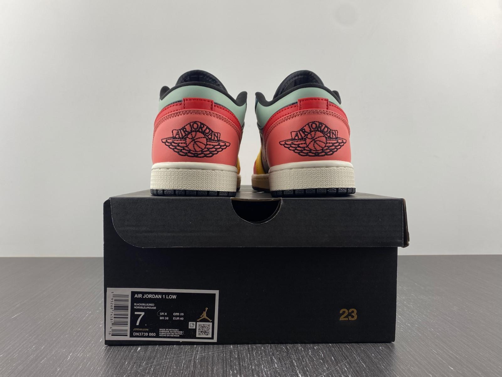 air jordan 1 low se black multi-color (w) - dn3739-060