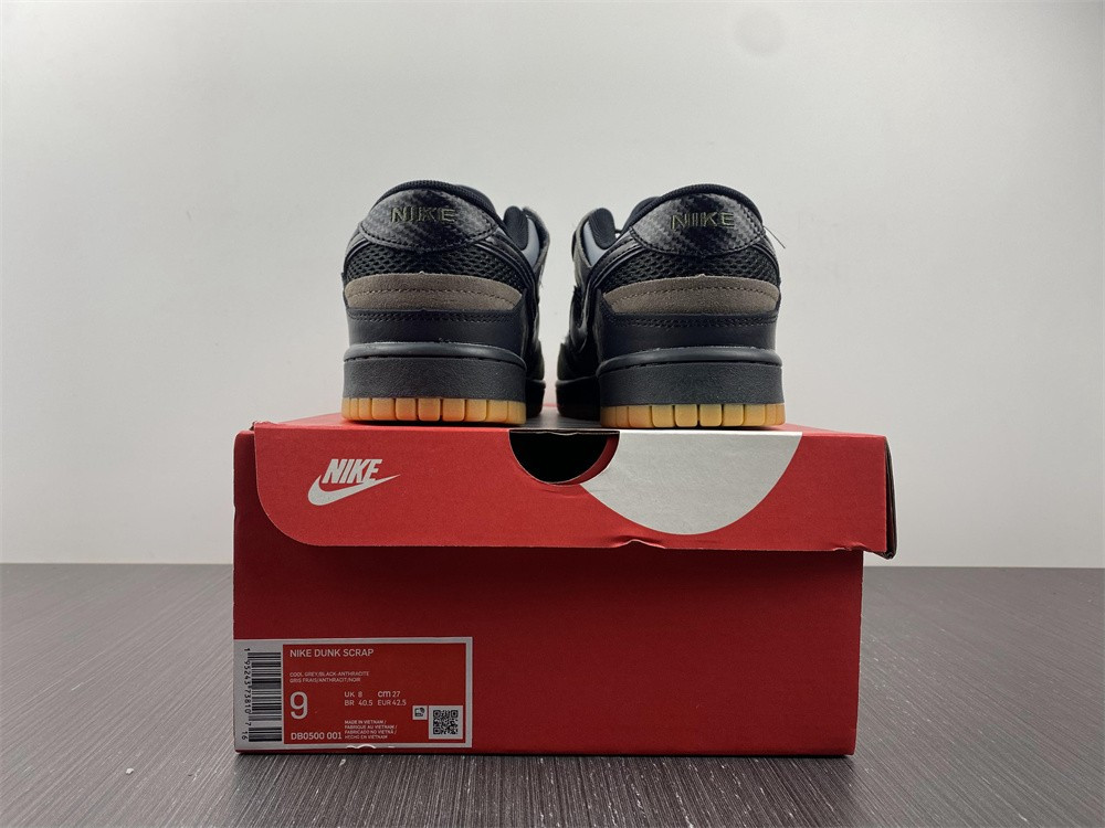 nike dunk low scrap black gum - db0500-001
