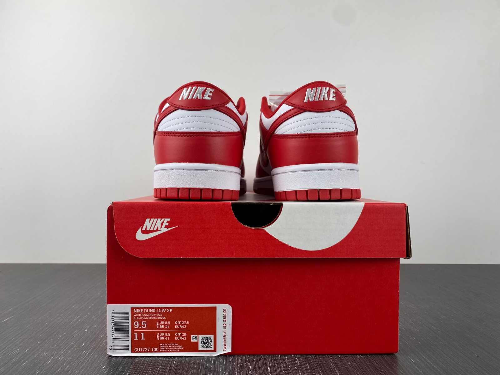 nike dunk low university red (2020) cu1727-100