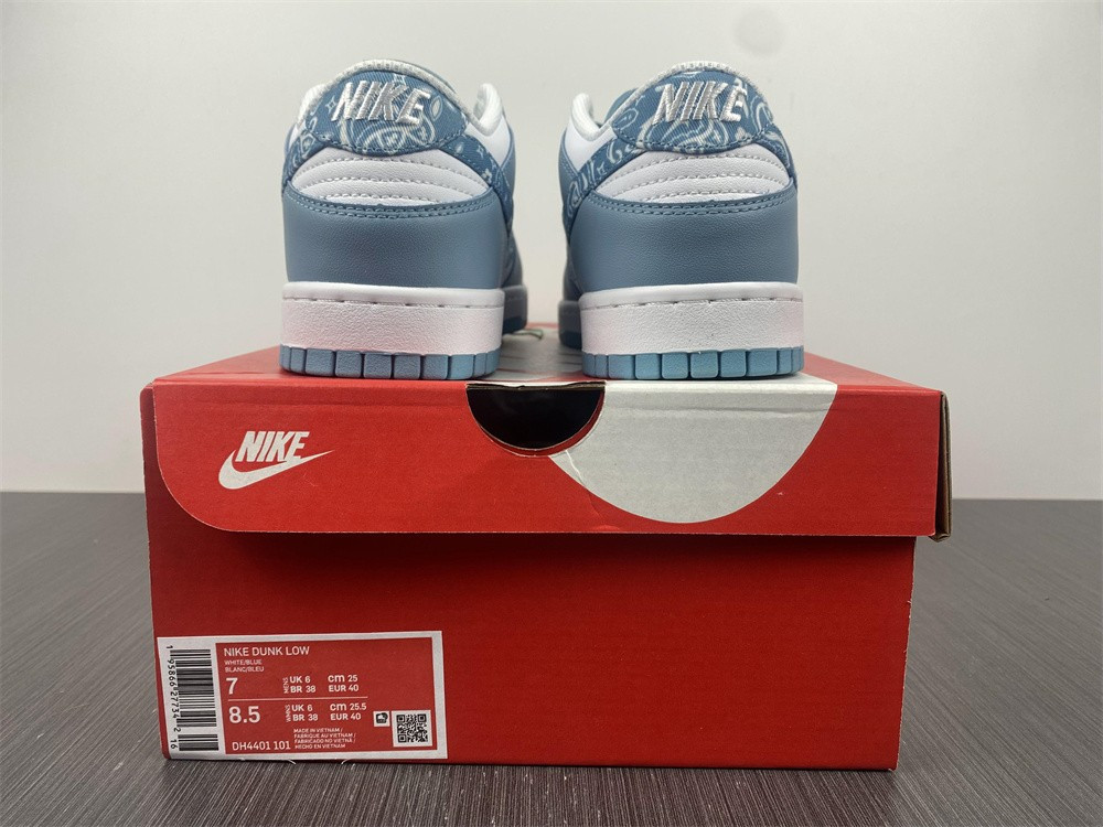 nike dunk low blue paisley wmns dh4401-101