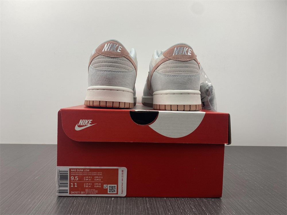 nike dunk low fossil rose - dh7577-001