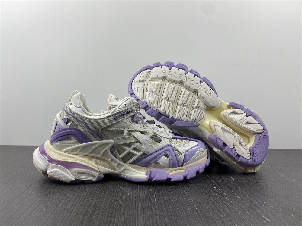 Ba*len*cia*ga track trainer 4.0 white &purple&grey