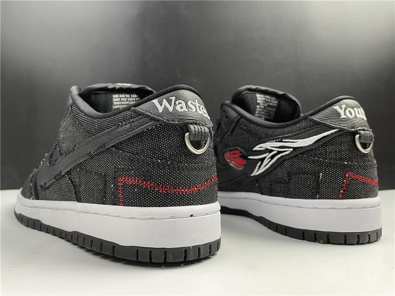 wasted youth × nike dunk sb low “black” dd8386-001