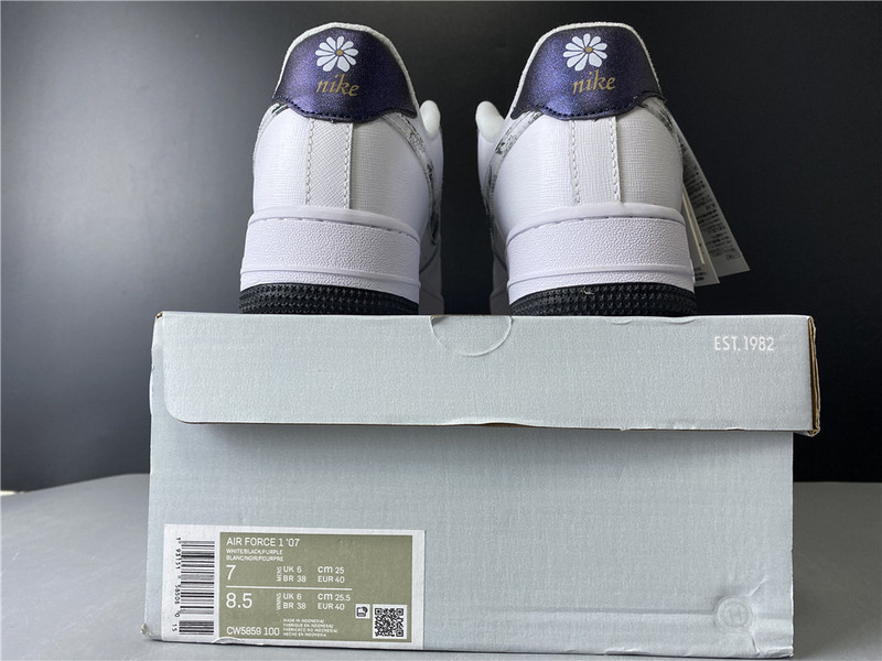 nike air force 1 low daisy (gs) - cw5859-100