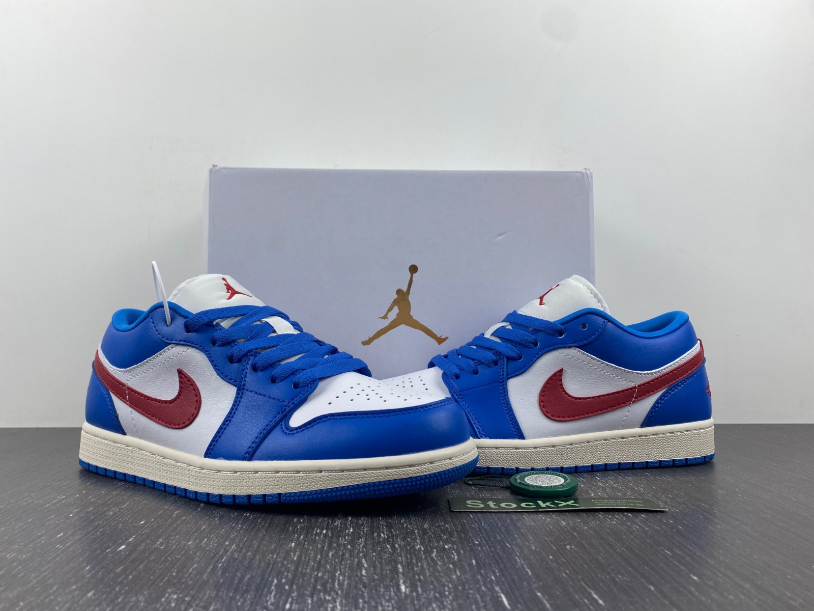 jordan 1 low sport blue gym red (women