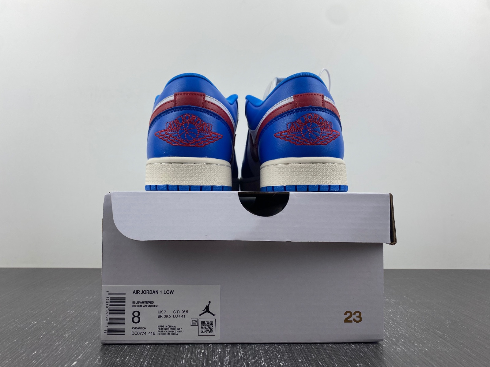 jordan 1 low sport blue gym red (women