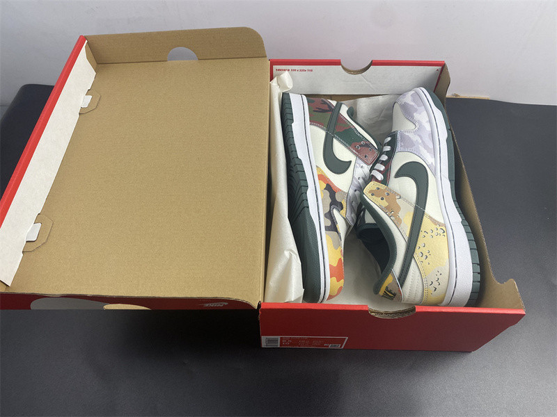 nike dunk low se sail multi-camo - dh0957-100