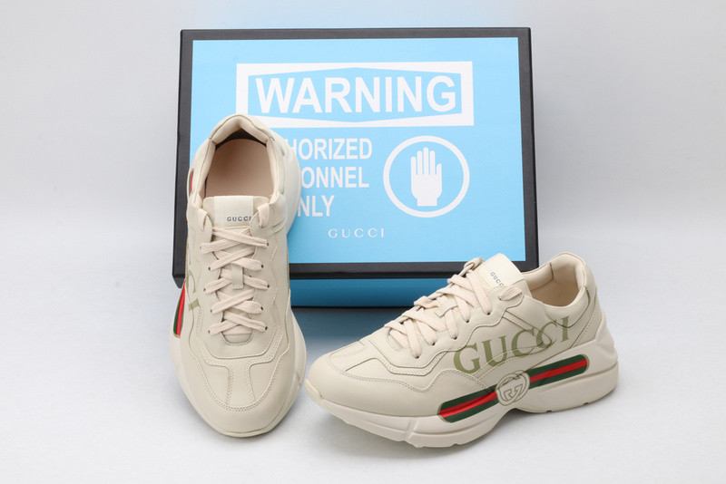 G*u*i ace embroidered low-top sneaker white with "cucci"