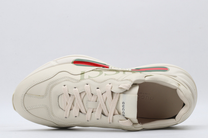 G*u*i ace embroidered low-top sneaker white with "cucci"